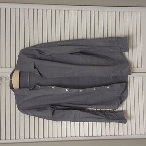 Theory Gray Casual Button Down Shirt